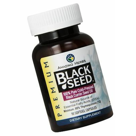 Amazing Herbs Black Seed Oil Premium 90 Softgels