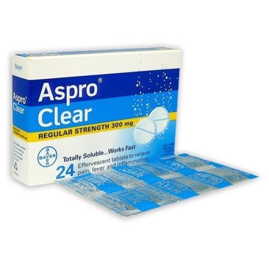 Aspro Clear 300mg 24 Effervescent Tablets