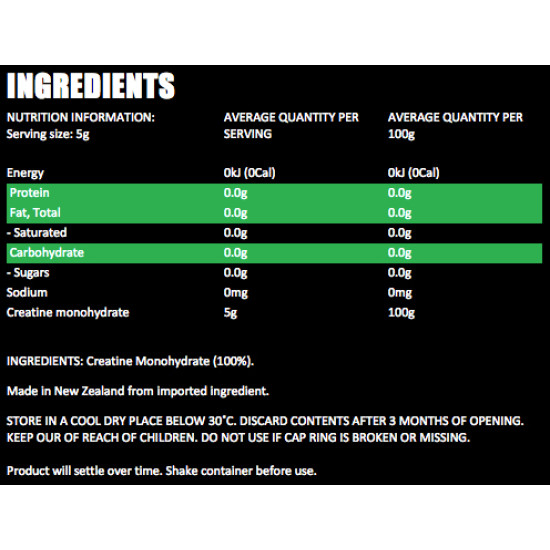 Creatine - 100% Pure Micronised