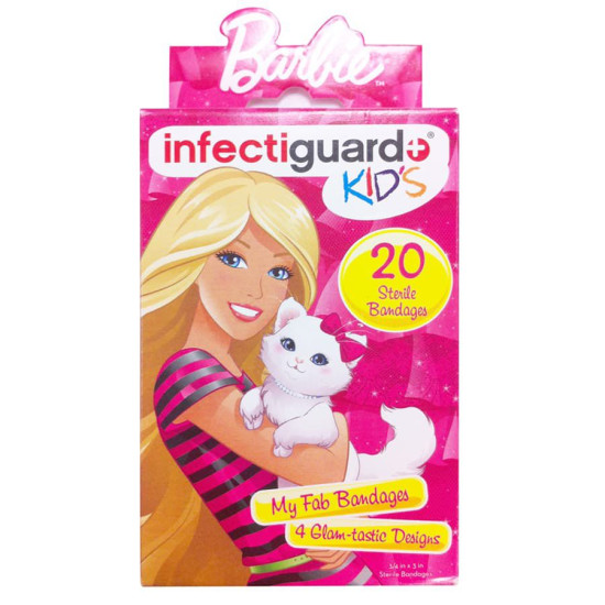 Bandaid Infectiguard Barbie Bandages Kids 20 pieces per box