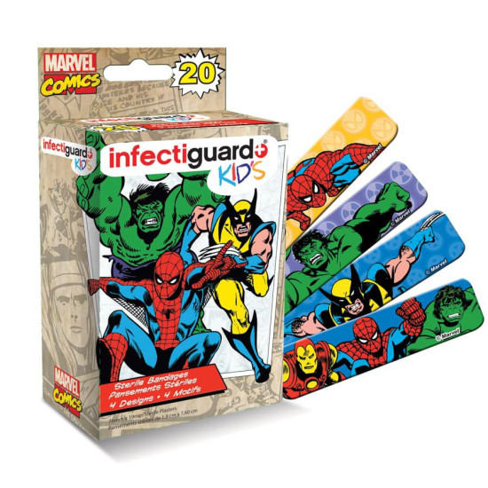 Bandaid Infectiguard Marvel Kids 20 pieces per box