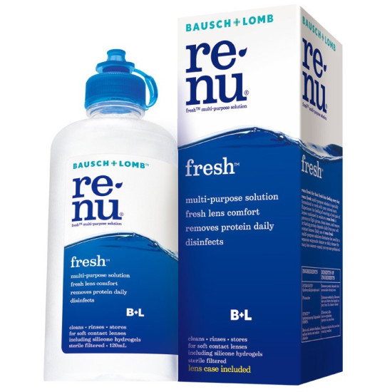 Bausch + Lomb Renu Fresh Contact Lens Solution 120ml