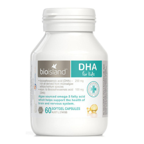 Bio Island DHA For Kids 60 Softgel Capsules