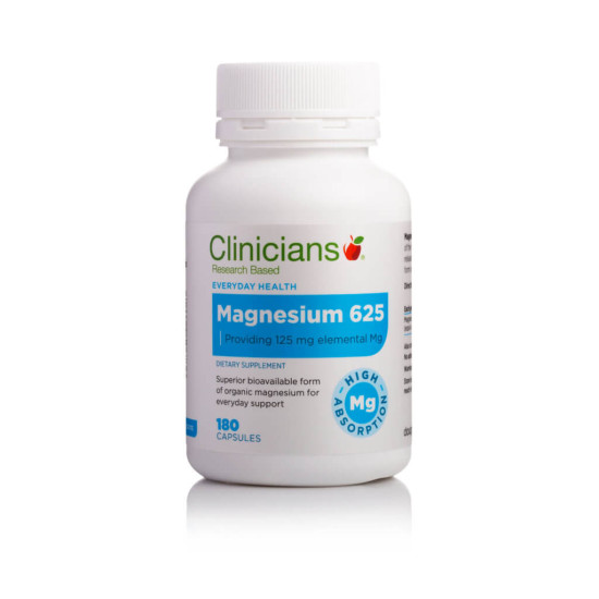 Clinicians Magnesium 625 125mg 180 Capsules 