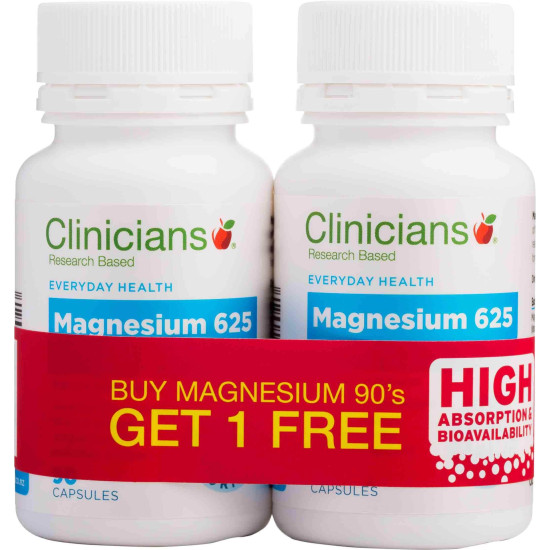 Magnesium 625 125mg - Buy 1 and Get 1 Free (Twin Pack)