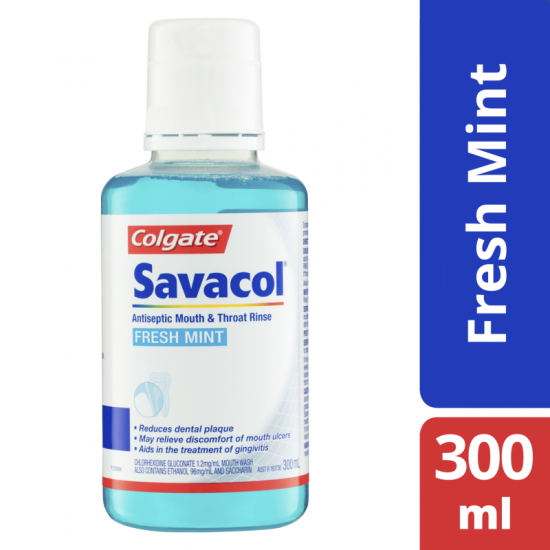 Savacol Antiseptic Mouth & Throat Rinse Fresh Mint