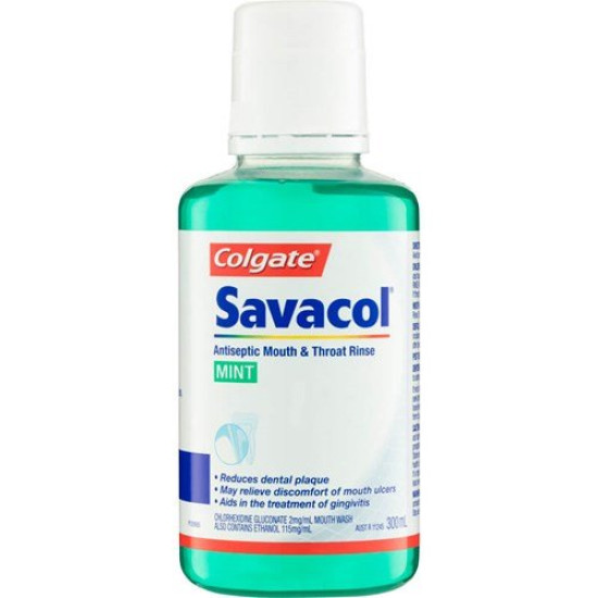 Savacol Antiseptic Mouth & Throat Rinse Original Mint