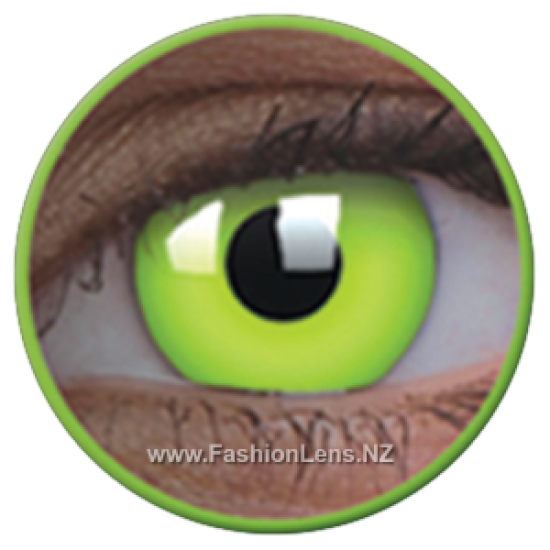 ColourVue Crazy Contact Lens Glow In Dark Green Lens