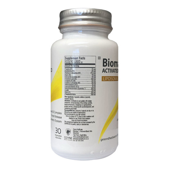 Coyne Healthcare Biomax Activated B Complex Liposomal 30 Vege Capsules