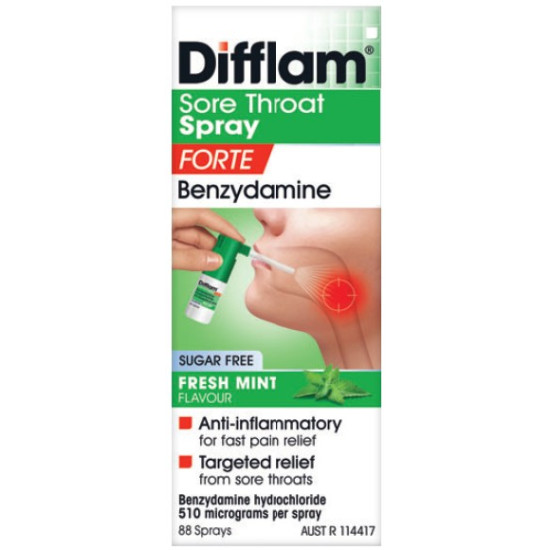 Difflam Sore Throat Spray Forte Fresh Mint Flavour 15ml