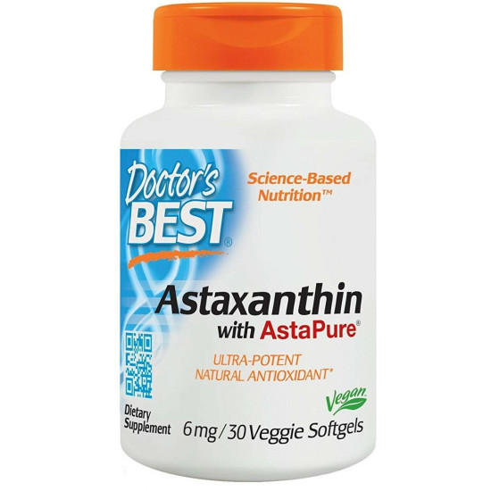 Doctor's Best Astaxanthin with AstaPure 6mg 30 Softgels