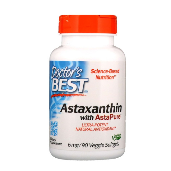 Doctor's Best Astaxanthin with AstaPure 6mg 90 Softgels