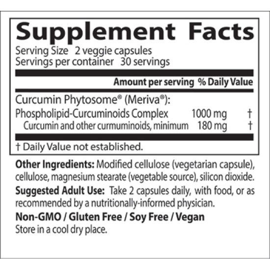 Doctor's Best Curcumin Phytosome with Meriva 500mg 60 Capsules