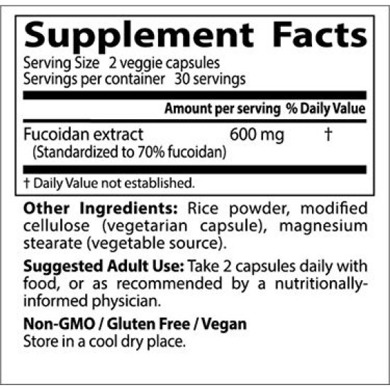 Doctor's Best Fucoidan 70% 60 Capsules