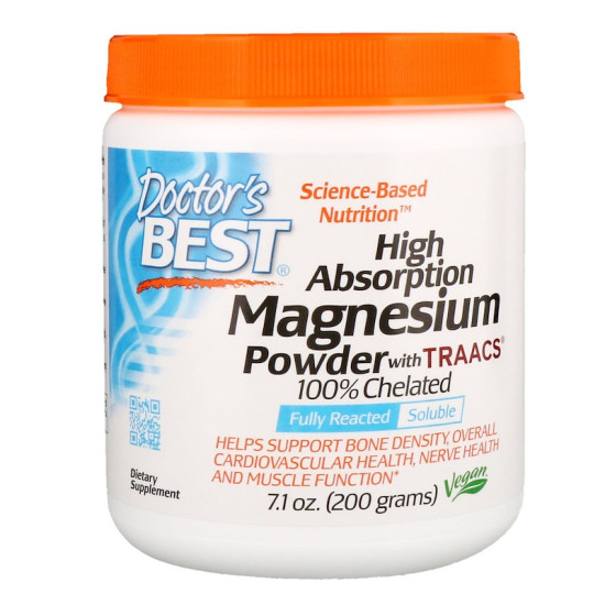 Doctor's Best High Absorption Magnesium Powder with TRAACS 100% Chelated 200g