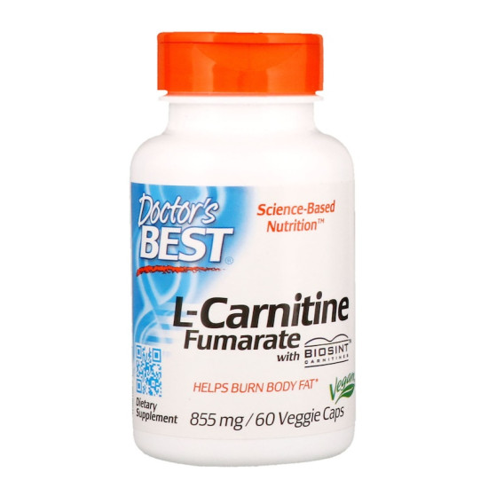 Doctor's Best L-Carnitine Fumarate with Biosint Carnitines 855mg 60 Capsules