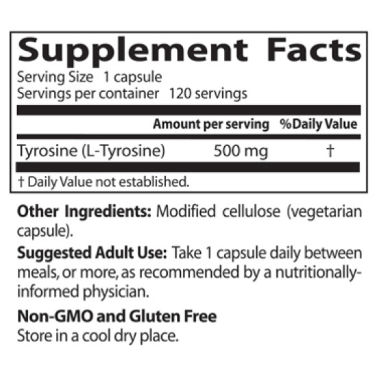 Doctor's Best L-Tyrosine 500mg 120 Capsules