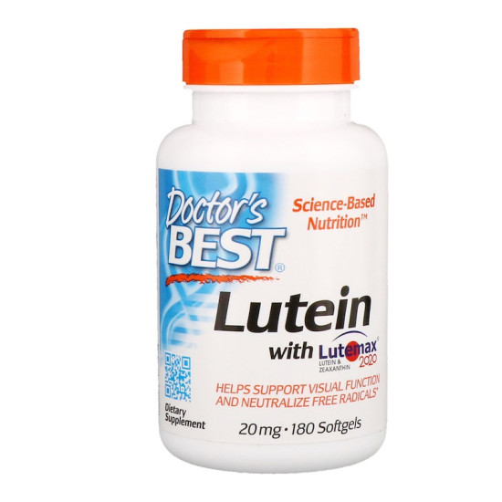 Doctor's Best Lutein with Lutemax & Meso-Zeaxanthin 2020 20mg 180 Softgels 