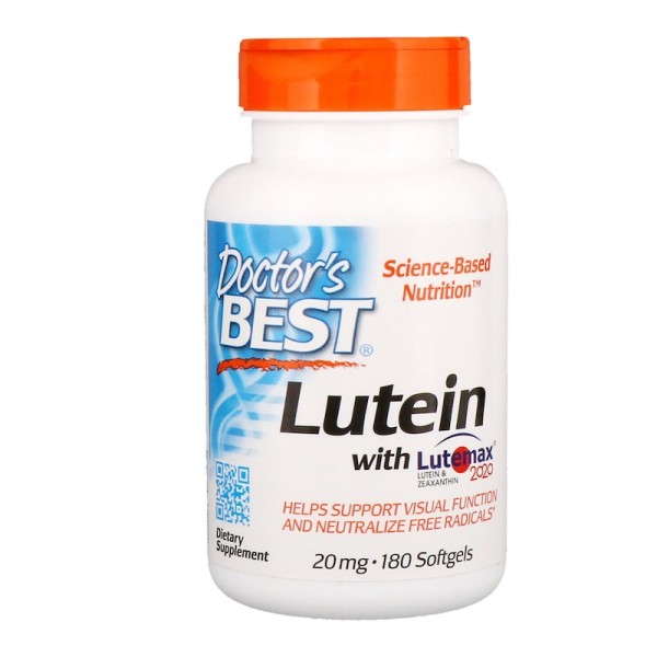Doctor's Best Lutein with Lutemax & Meso-Zeaxanthin 2020 20mg 180 Softgels 