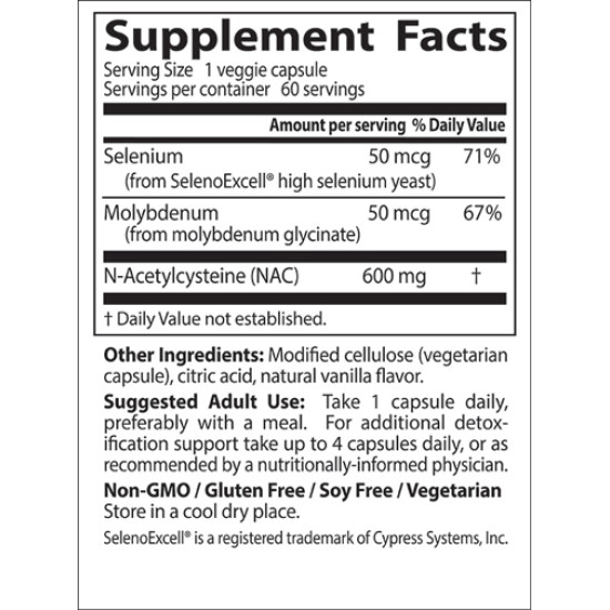 NAC Detox Regulators - N-Acetyl Cysteine