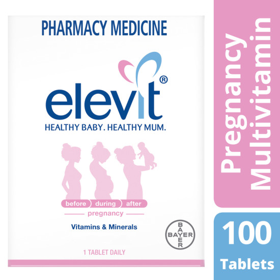 Elevit with Iodine Pregnancy Multivitamin 100 Tablets