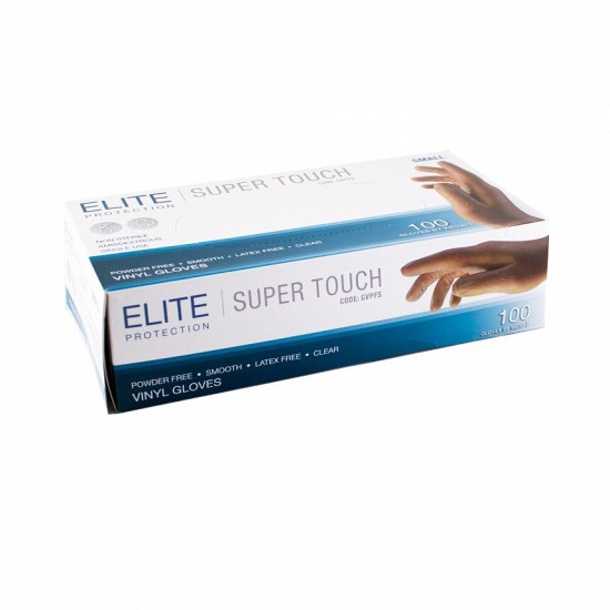 Elite Vinyl Gloves - Extra Large Size, Clear, Powder Free, Latex Free