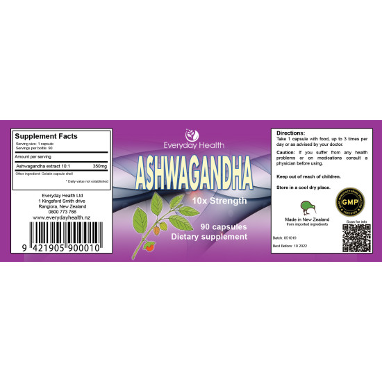 Everyday Health Ashwagandha Extra Strength 90 Capsules