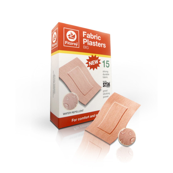 Fitzroy Big Fabric Plasters 15 pieces per box