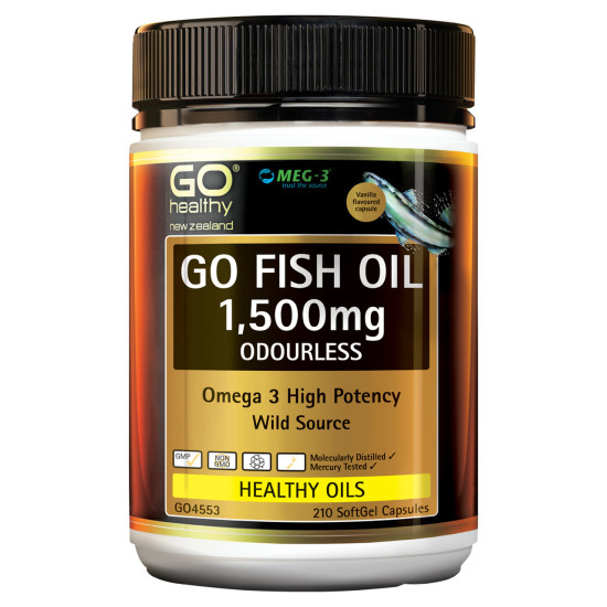 GO Healthy GO Fish Oil 1500mg Odourless 210 Capsules