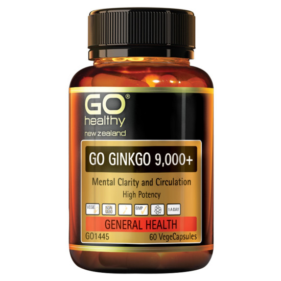 GO Healthy GO Ginkgo 9,000+ 60 Capsules