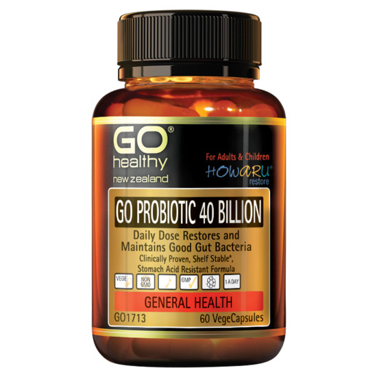 GO Healthy GO Probiotic 40 Billion 60 Capsules