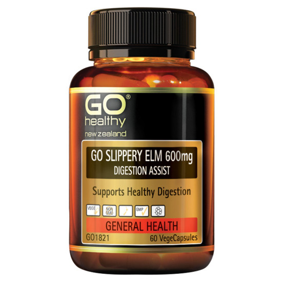 GO Healthy GO Slippery Elm 600mg 60 Capsules