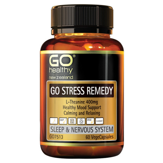 GO Healthy GO Stress Remedy L-Theanine 60 Capsules