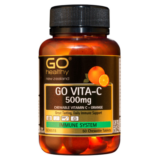 GO Healthy GO Vita C 500mg Orange Chewable 50 Tablets 