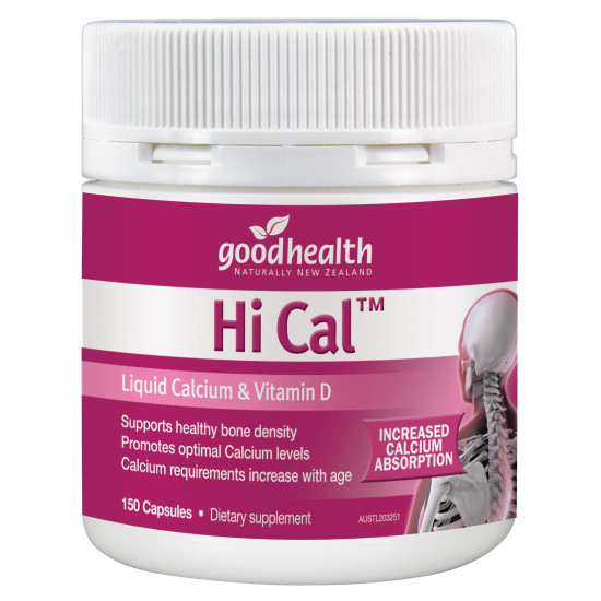 Good Health Hi Cal Liquid Calcium & Vitamin D 150 Capsules