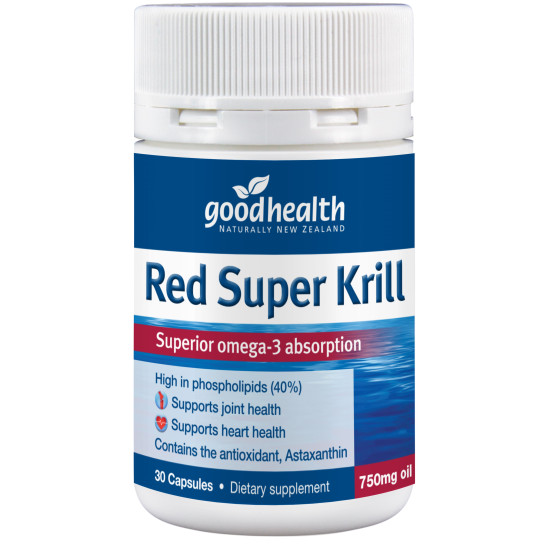 Good Health Red Super Krill 750mg 30 Capsules 