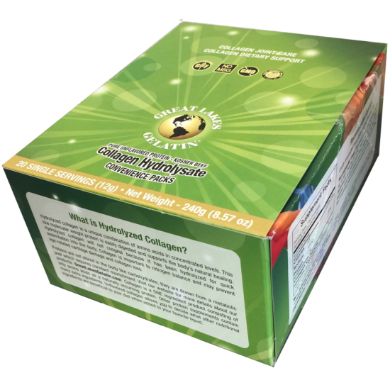 Great Lakes Gelatin Collagen Hydrolysate Box of 20 Sticks