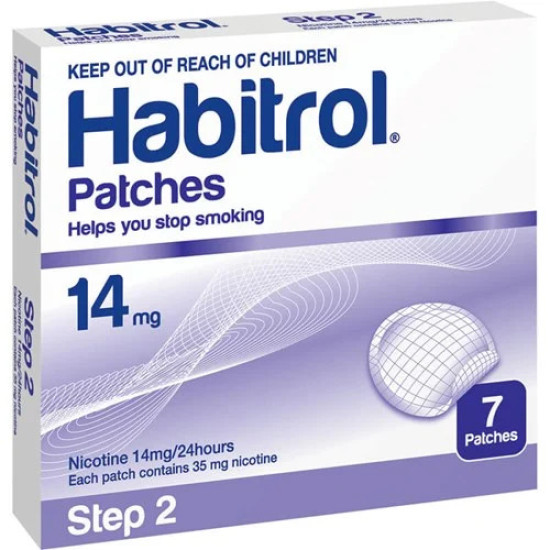 Habitrol Patches Step 2 Nicotine 14mg 7s