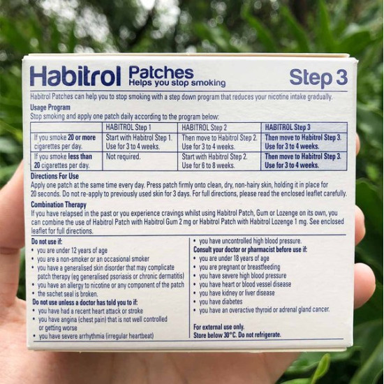 Habitrol Patches Step 3 Nicotine 7mg 7s