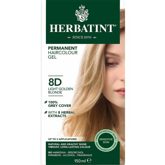 Herbatint Permanent Haircolour Gel | Hair Dyes - 8D Light Golden Blonde