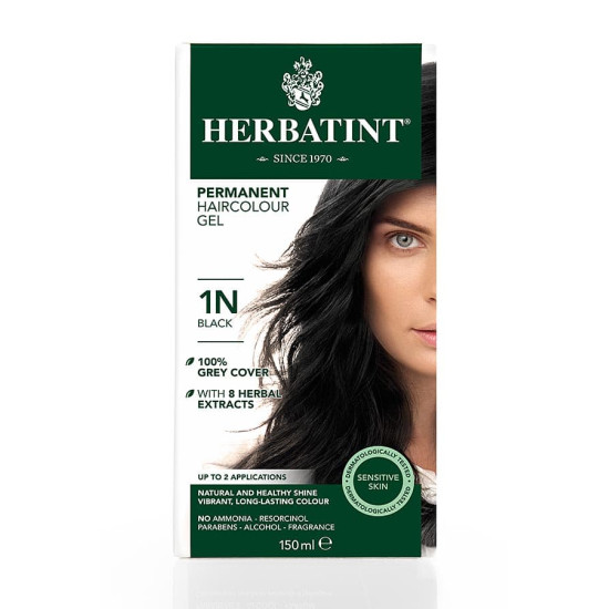 Herbatint Permanent Haircolour Gel - Black 1N