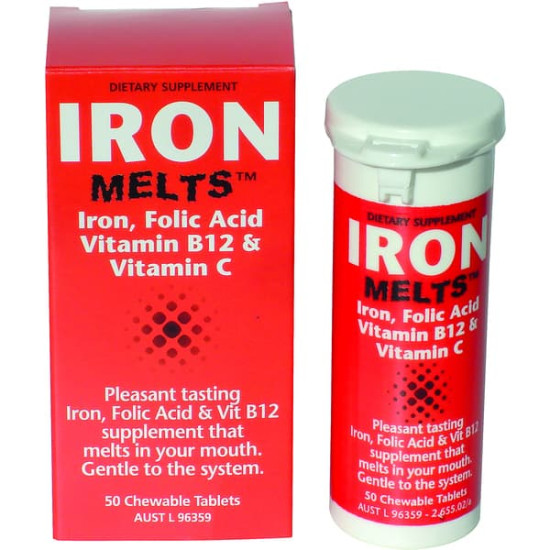 Iron Melts 50 Chewable Tablets