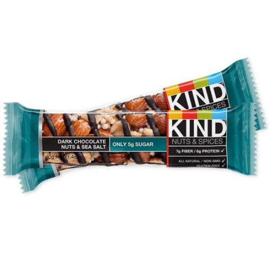 Kind Nut Bars Dark Chocolate Nuts & Sea Salt 40g