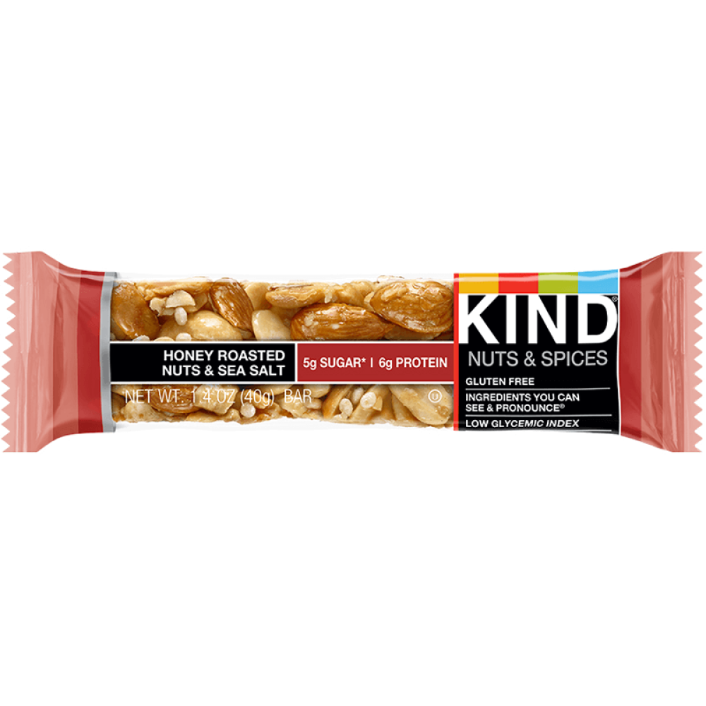 Kind Nut Bars Honey Roasted Nuts & Sea Salt 40g - He ...