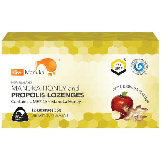 Kiwi Manuka Manuka Honey UMF 15+ 12 Lozenges Apple