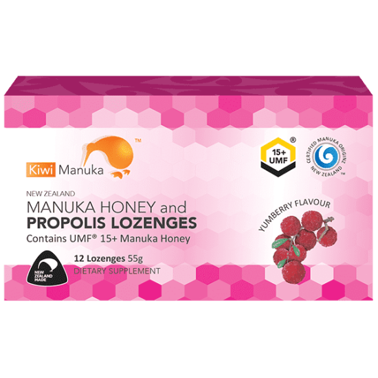 Kiwi Manuka Manuka Honey UMF 15+ 12 Lozenges Yumberry