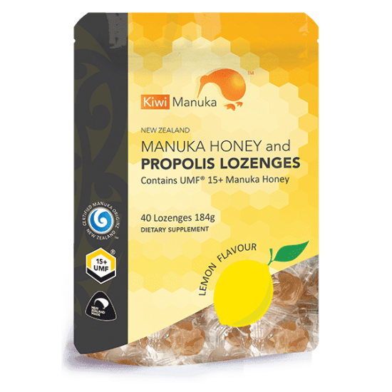 Kiwi Manuka Manuka Honey UMF 15+ 40 Lozenges Lemon