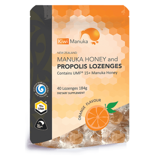 Kiwi Manuka Manuka Honey UMF 15+ 40 Lozenges Orange