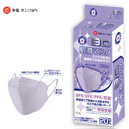 KN95 Face Masks 3D Purple