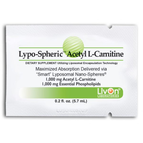 Livon Labs Lypo-Spheric Acetyl L-Carnitine 30 Pack 5.7ml Each